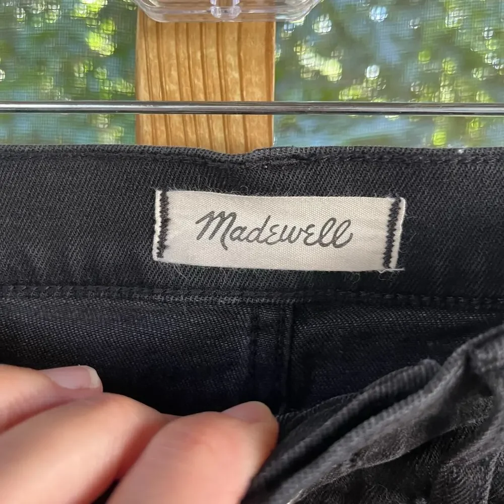 Madewell Women's Classic Straight Jeans High Waisted Lunar Wash Black Size 27